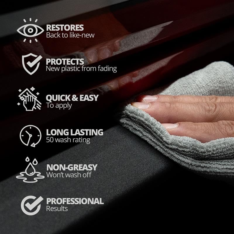 Cerakote Rapid Ceramic Plastic Restorer and Protectant - 50 Wash Rating - Protects New Trim - Restores Faded Plastic - Non-Greasy Finish - Ceramic Spray Coating for Cars and Trucks - Image 2