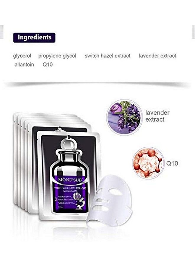 Mond'sub Witch Hazel Q10 Facial Mask Sheets 20 G (Pack Of 12)  - Image 3