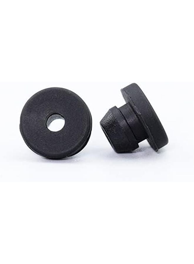 Black Silicone Rubber Grommet Plug 28mm Hole 23mm 2Pcs Snap On Threading Coil Wiring Protect Bush - Image 1