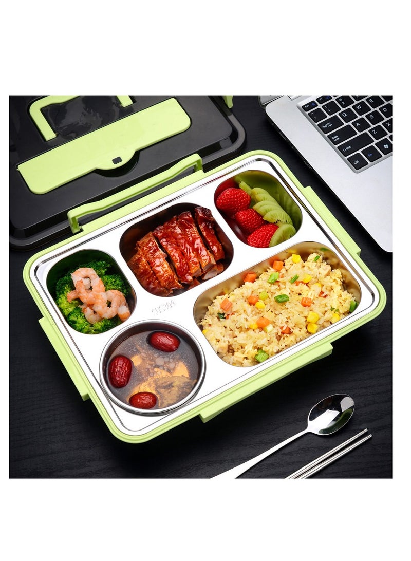 Y&D Portable 5 Compartment Built In Tableware And Bento Box  - Image 2