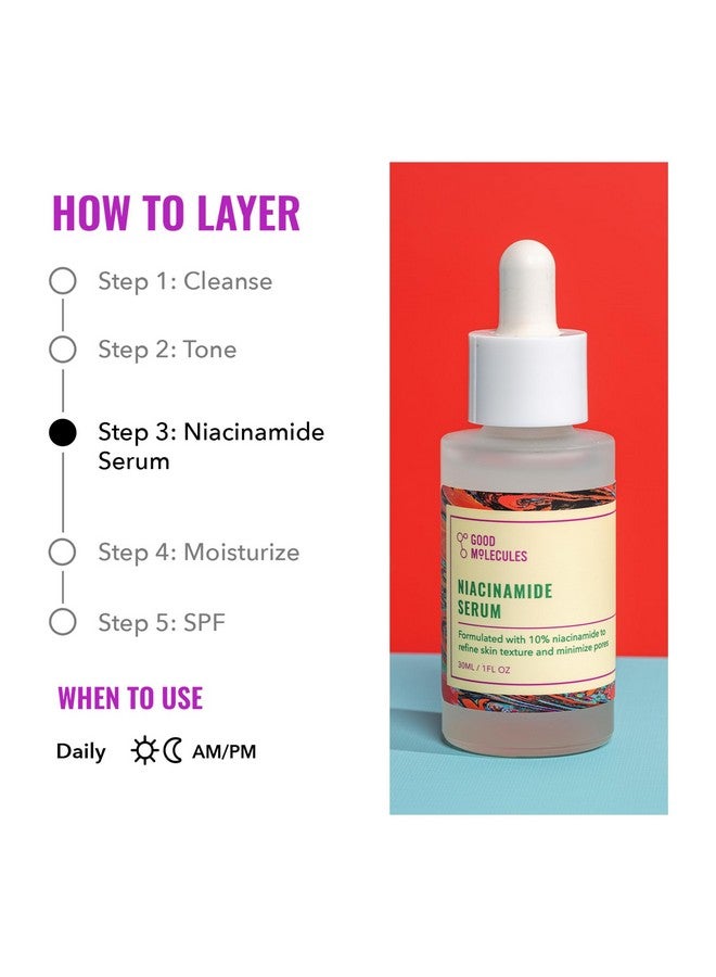 سيروم نياسيناميد من جود موليكلز - سيروم للوجه متوازن غني بفيتامين B3 بنسبة 10% من النياسيناميد لعلاج حب الشباب وتوحيد لون البشرة وملمسها - عناية ببشرة الوجه لتفتيحها وترطيبها - Image 5