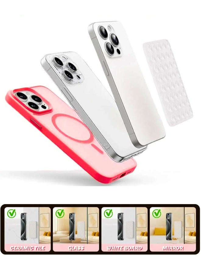 Chase Up 2 Pack Silicone Suction Cup Phone Case - Mount Double Sided, Phone Accessories Hands-Free Strong Grip Holder for Selfies and Videos, Silicon Phone Stand (Black&White) - Image 2