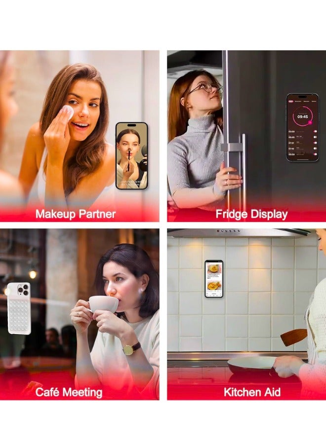 Chase Up 2 Pack Silicone Suction Cup Phone Case - Mount Double Sided, Phone Accessories Hands-Free Strong Grip Holder for Selfies and Videos, Silicon Phone Stand (Black&White) - Image 3