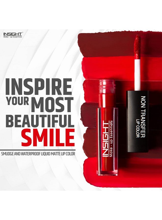 Insight Non Transfer Lip Color Matte Texture12Hrs Waterprooftrue Colorsmudge Proof Paraben Free 100% Veg Longwear 4Ml(Lg4028) - Image 5