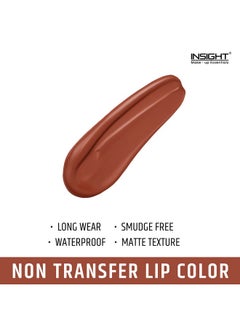 Insight Non Transfer Lip Color Matte Texture12Hrs Waterprooftrue Colorsmudge Proof Paraben Free 100% Veg Longwear 4Ml(Lg4028)  - Image 3