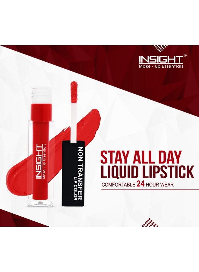 Insight Non Transfer Lip Color Matte Texture12Hrs Waterprooftrue Colorsmudge Proof Paraben Free 100% Veg Longwear 4Ml(Lg4028) - Image 4