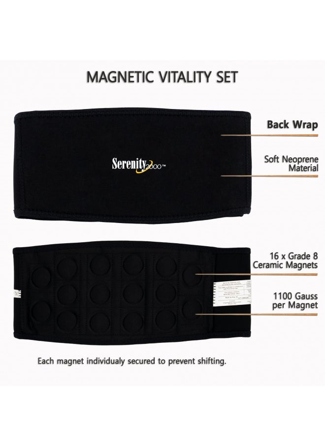 SERENITY2000 SERENITY2000 Full Body Magnetic Vitality Set for Pain Relief, Reduce Inflammation, Improve Circulation Eight-Piece Set (Large/XL - waist up to 50")  - Image 3