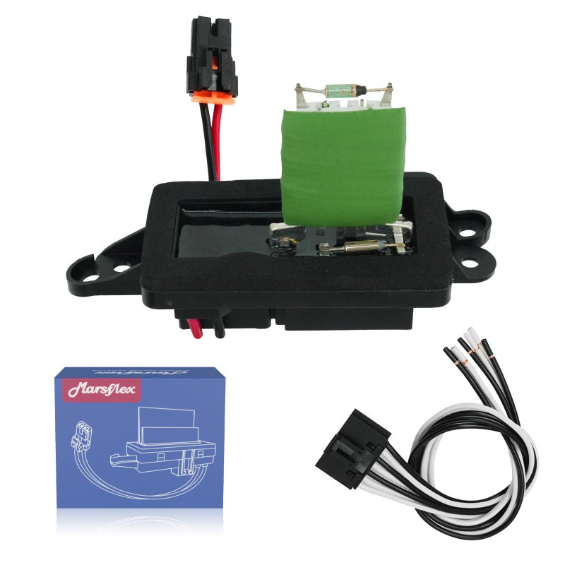 Marsflex Blower Motor Resistor 89019088 2003 2004 2005 2006 for Chevrolet Chevy Avalanche Silverado 1500 2500 Suburban Tahoe for GMC Sierra Yukon Blower Resistor 1581086 with Manual AC Control