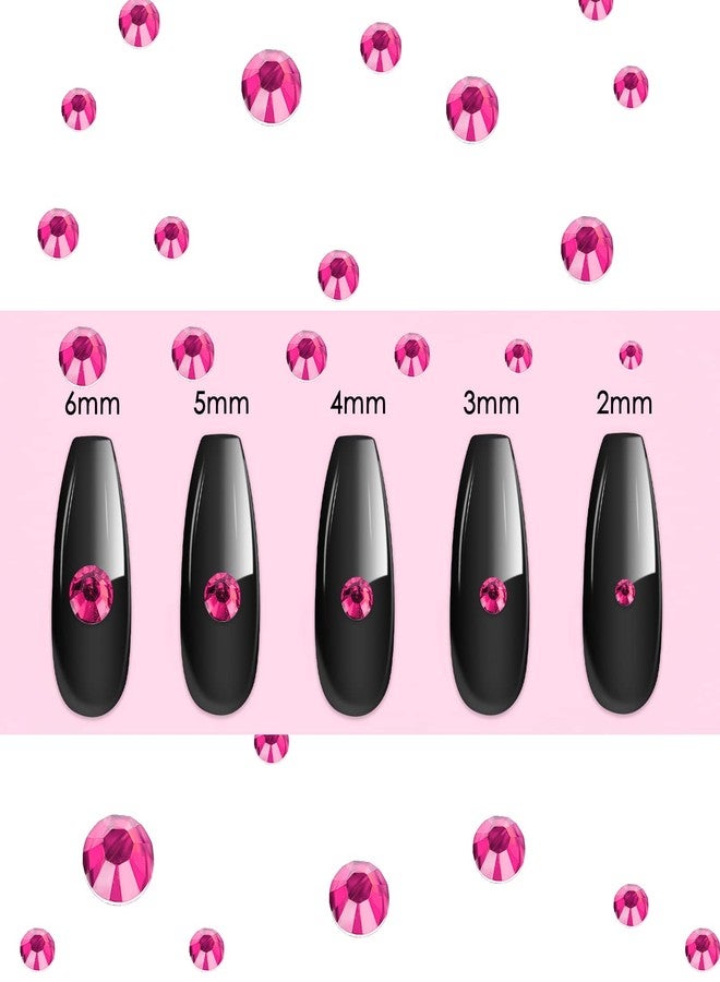 Canvalite 2784PCS Rhinestones Flat Back Gems, Nail Rhinestones Nail Art Gems with Pick Up Tweezers and Rhinestone Picker Dotting Pen, Nail Art Tools for Nails, Clothes, Face, Craft - Image 2