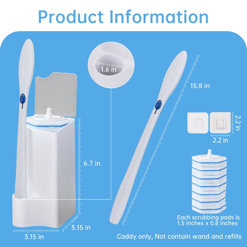 TEITEAI Holder for Clorox Toilet Wand, Compatible with Clorox Toilet Wand Holder only, White & Gray - Image 5