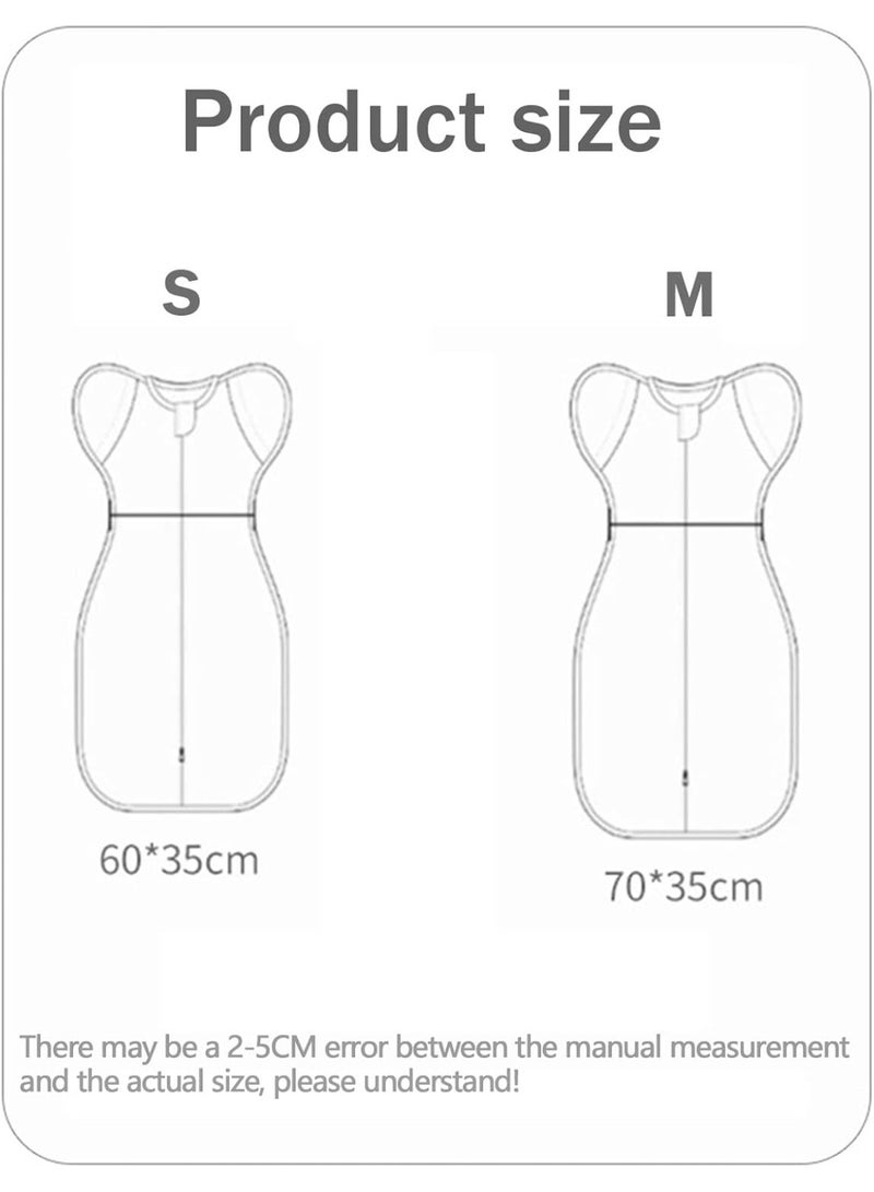 AGREON 60 x 35cm Baby Swaddle Wrap, Baby Sleeping Bag, Infant Sleep Sack with Arms, Newborn Swaddle Blanket Wrap 2 Way Zipper Unisex for 0-3 Months Baby - Image 5