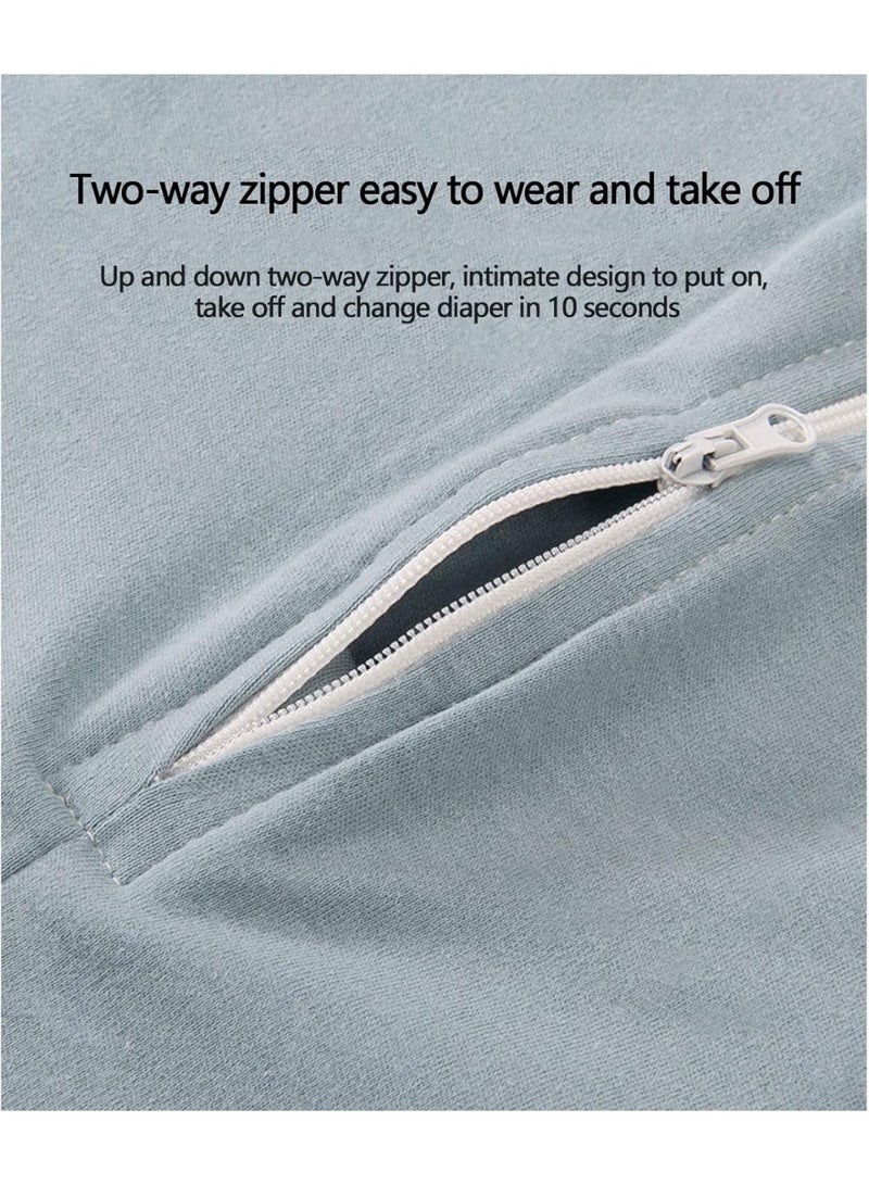 AGREON 60 x 35cm Baby Swaddle Wrap, Baby Sleeping Bag, Infant Sleep Sack with Arms, Newborn Swaddle Blanket Wrap 2 Way Zipper Unisex for 0-3 Months Baby - Image 4