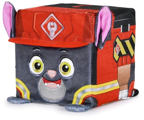 Rubble & Crew Rubble Crew Stuffed Animals Charger 4Inch CubeShaped Plush Toy for Kids Ages 3 and Up - Image 1