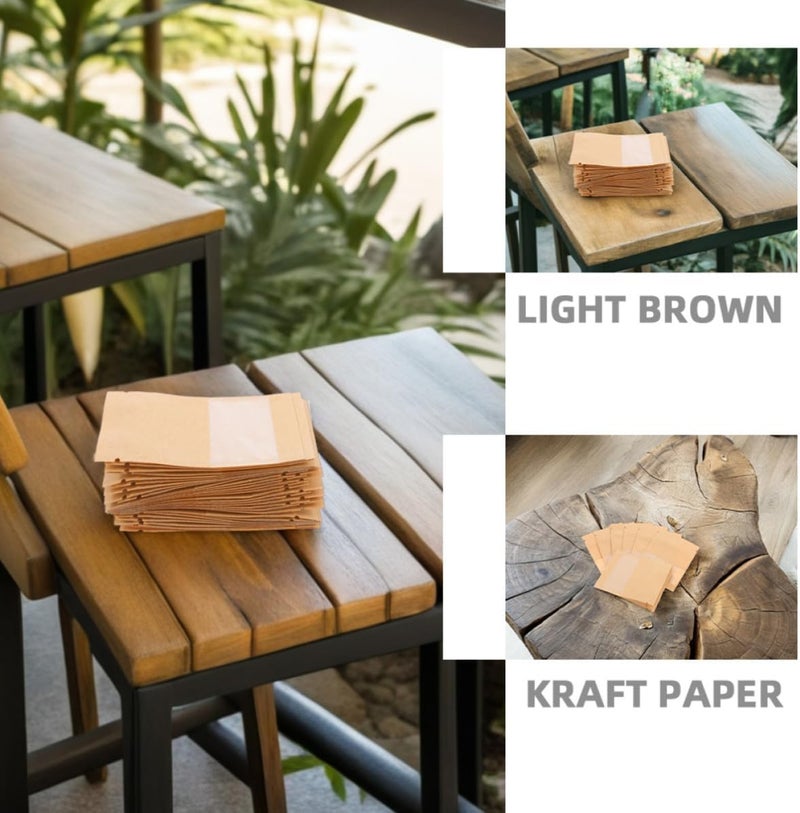Gadpiparty 100pcs Kraft Paper Seed Envelopes with Window, Sealable Small Storage Bags for Vegetable Seeds and Documents, for Mailing and Protecting from Water and Oxygen - Image 3