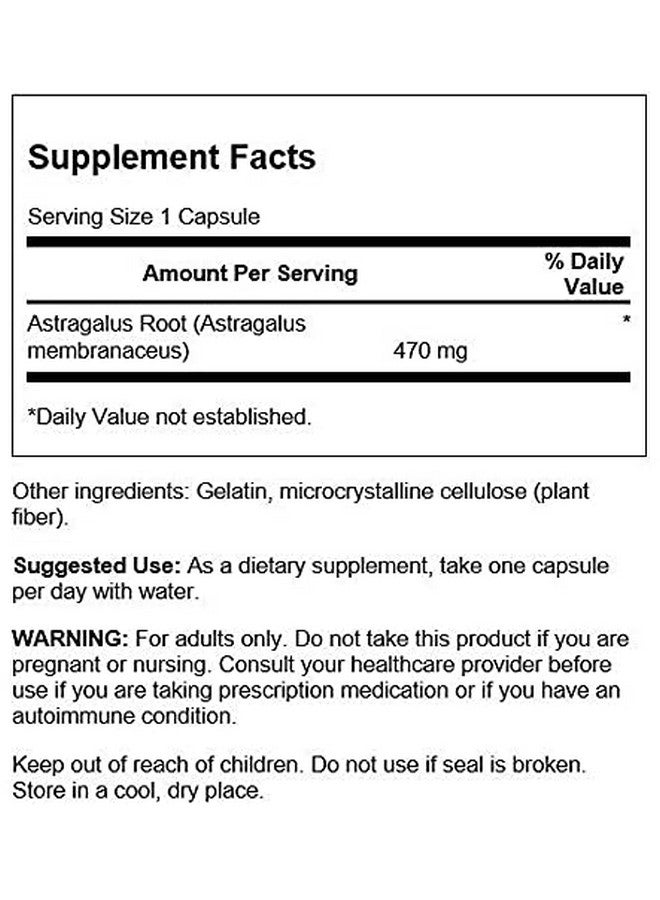 SWANSON Astragalus Root Herbal Supplement Promoting Immune System Support Natural Formula Supporting Heart  Liver Health 100 Capsules 470Mg Each - Image 3