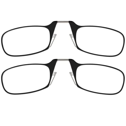 ThinOptics Readers Rectangular Reading Glasses, Black, 44mm + 2 - Image 4