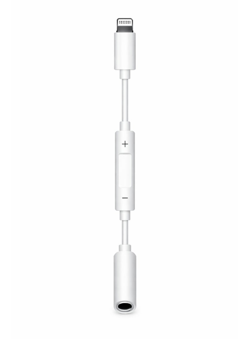 WUW Lightning to 3.5mm AUX Audio Cable 10cm with Volume Control – Compatible with iPhone – High Quality Sound - Image 5