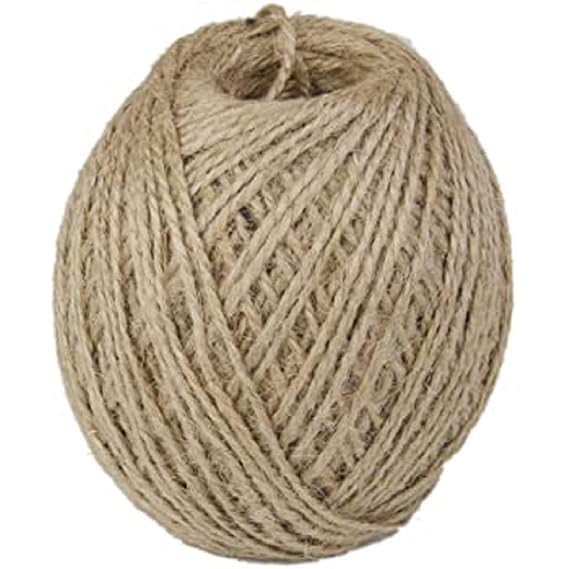 Awadh 3Ply Twisted Burlap String Natural Ribbon Jute Twine Rope Toy Gift 4mm 200 Feet 60 Meters - Image 2