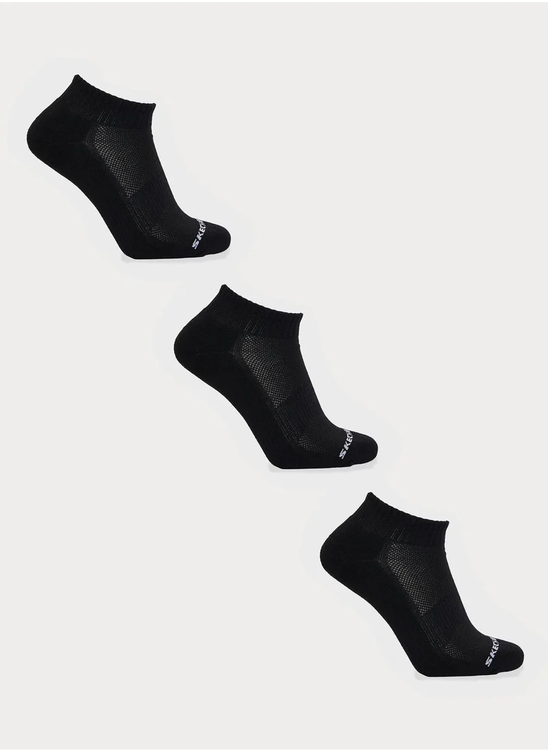 SKECHERS 3 Pack Quarter Crew Socks
