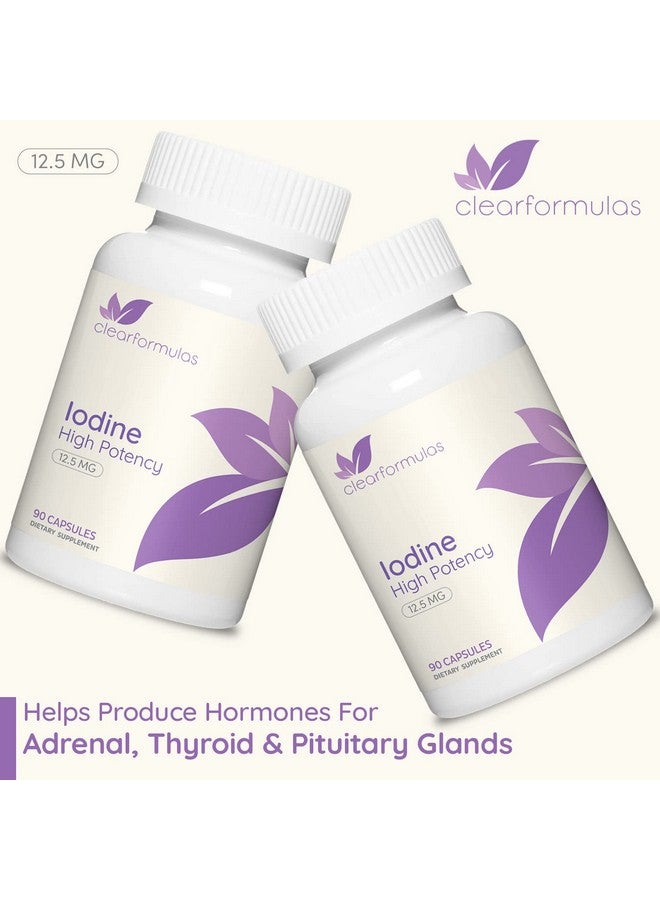 ClearFormulas Iodine 12.5 Mg High Potency Iodine And Iodide Supplement To Support Thyroid Health And Hormone Balance 90 Capsules (90 Servings) - Image 5