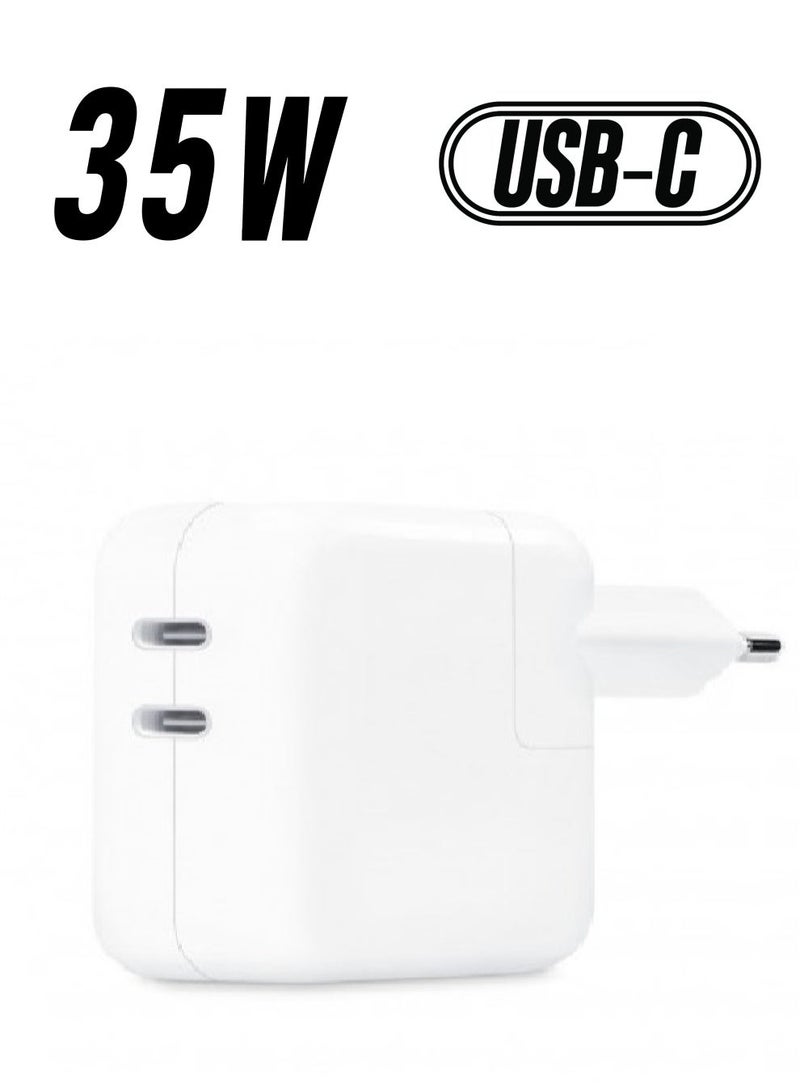35W Dual Ports Fast Charging USB-C+C Power Adapter USB-C To Lightning Cable For Apple iPhone 14 13 Series - Image 1