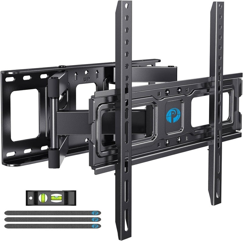 Pipishell TV Wall Mount for 26-74 inch Flat Curved LED LCD Screen TVs up to 45 kg, Full Motion TV Mount Bracket Articulating Swivel Extension Tilting Leveling, Max VESA 400x400mm, PIMFK1 - Image 1