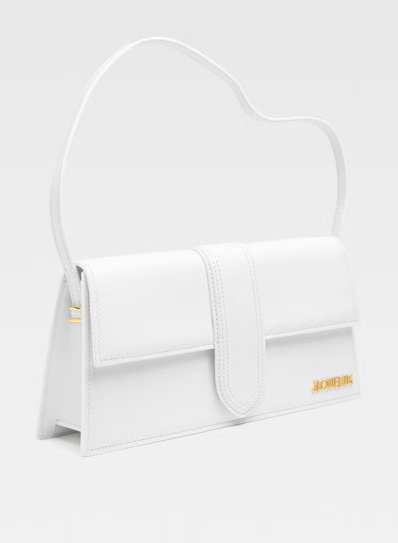 JACQUEMUS The Bambino Long Flap Bag, Women's Hand Bag, Women's Shoulder Bag, Women's Tote Bag, Women's Travel Bag, White-28cm - Image 3
