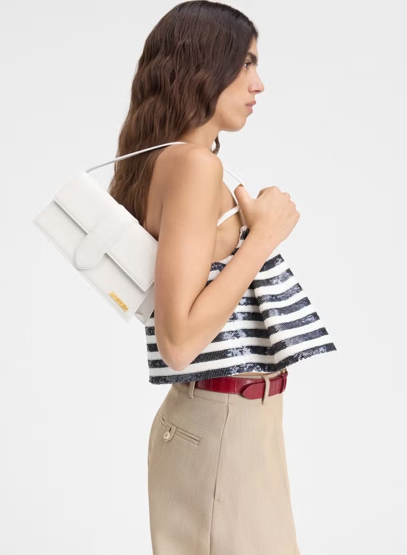 JACQUEMUS The Bambino Long Flap Bag, Women's Hand Bag, Women's Shoulder Bag, Women's Tote Bag, Women's Travel Bag, White-28cm - Image 2