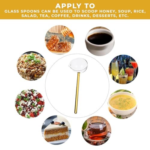 PANCA Glass Stirring Spoon, Heat Resistant Crystal Clear Borosilicate, Multipurpose (Set of 1, 26cm) - Image 3