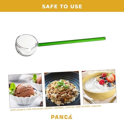 PANCA Glass Stirring Spoon, Heat Resistant Crystal Clear Borosilicate, Multipurpose (Set of 1, 26cm) - Image 4