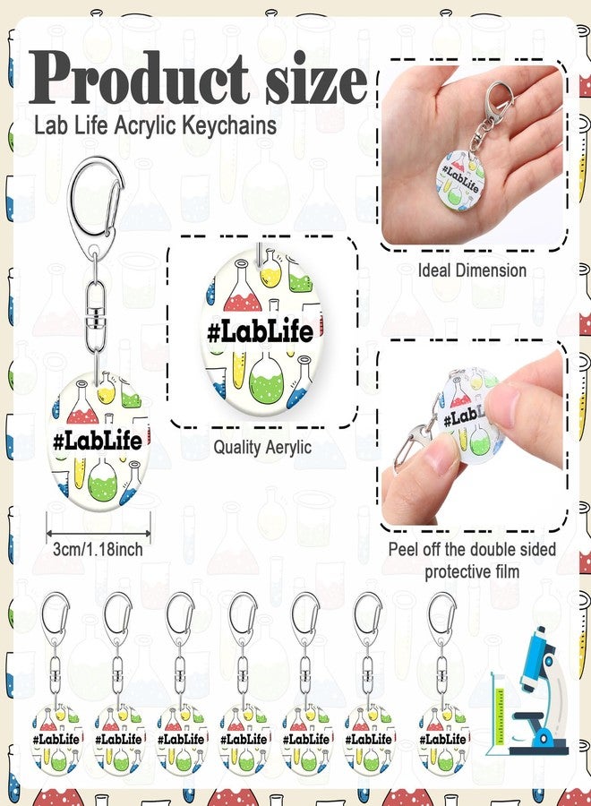 سوريو مجموعة Sureio المكونة من 18 قطعة، هدايا أسبوع المختبر 2026، قلم Lablife، سلسلة مفاتيح أكريليك مع بطاقة، هدية تقديرية لفنيي المختبرات - Image 2