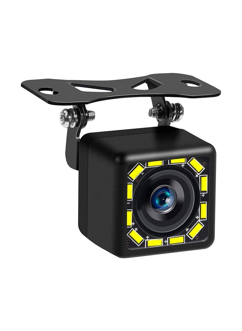 MR.SMART - MrSmart Car Backup Camera, Rear View Camera Ultra HD 12 LED Night Vision,Waterproof Reverse Camera 140° Wide View  with Multiple Mount Brackets for Universal Cars,SUV,Trucks,RV and More - Image 1
