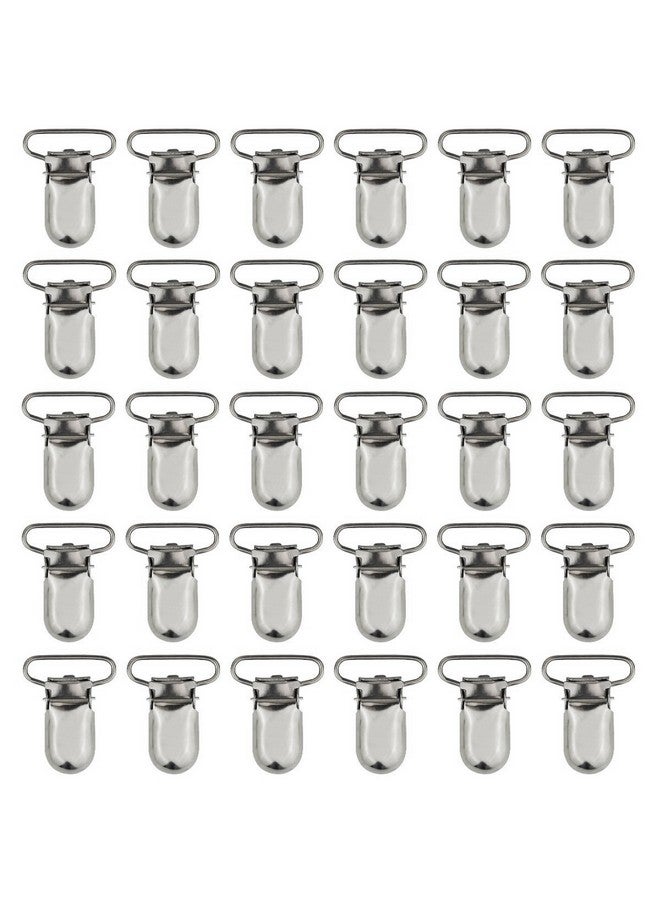 Marrywindix 25Pcs 1" Pacifier Suspender Clips Pacifier Clips For Making Pacifier Holders Bib Clips Toy Holder Silver - Image 1