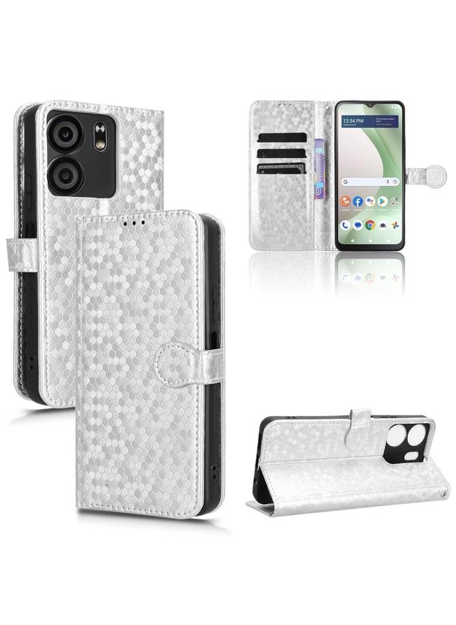 Green Tiger Case For BLU View 5 Honeycomb Dot Texture Leather Phone Case  - Image 1