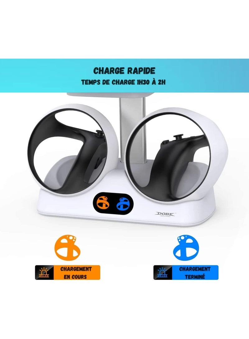 Dobe PSVR2 Charging Station PSVR 2 Charging Dock for Controller with VR Headset Stand - Image 5