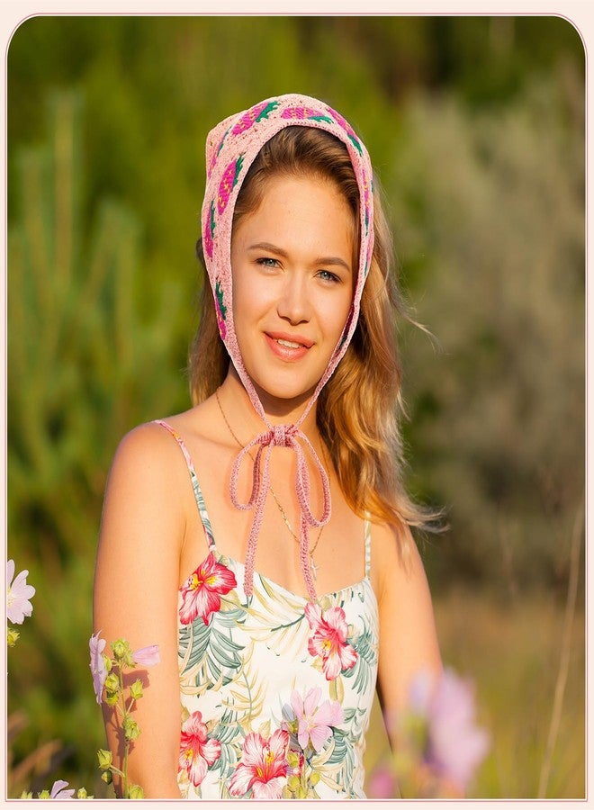 كوم مجموعة كومي من 3 قطع من عصابات الشعر الكروشيه، وشاحات الشعر، وأغطية الرأس المعقودة، وعصابات الشعر المحبوكة، وأغطية الرأس للنساء والفتيات - Image 4