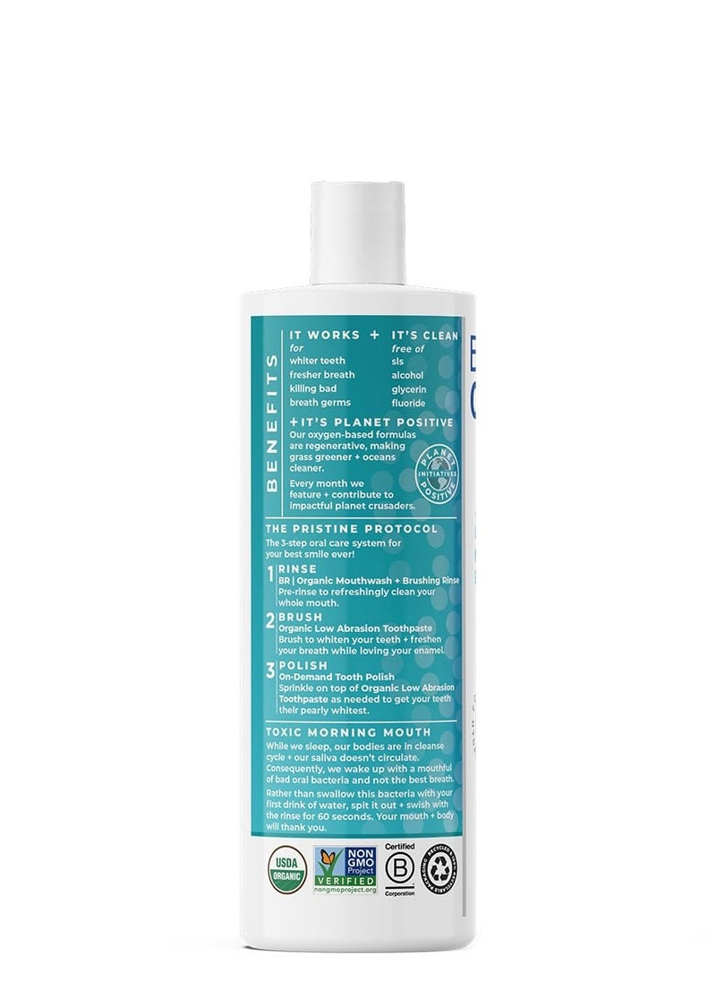 Essential Oxygen Essential Oxygen Certified BR Organic Brushing Rinse, All Natural Mouthwash for Whiter Teeth, Fresher Breath, and Happier Gums, Alcohol-Free Oral Care, Wintergreen, 16 Ounce  - Image 3