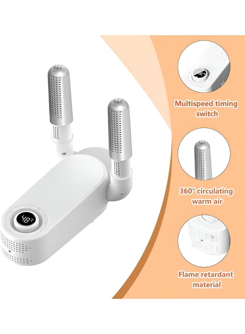 مجفف أحذية كهربائي محمول - مجفف أحذية وقفازات صغير الحجم وقابل للطي للسفر مع درجة حرارة ومؤقت قابلين للتعديل - تجفيف سريع وآمن للأحذية المبللة وأحذية التزلج والأحذية الرياضية والقفازات - تصميم خفيف الوزن للاستخدام المنزلي أو أثناء التنقل - Image 4