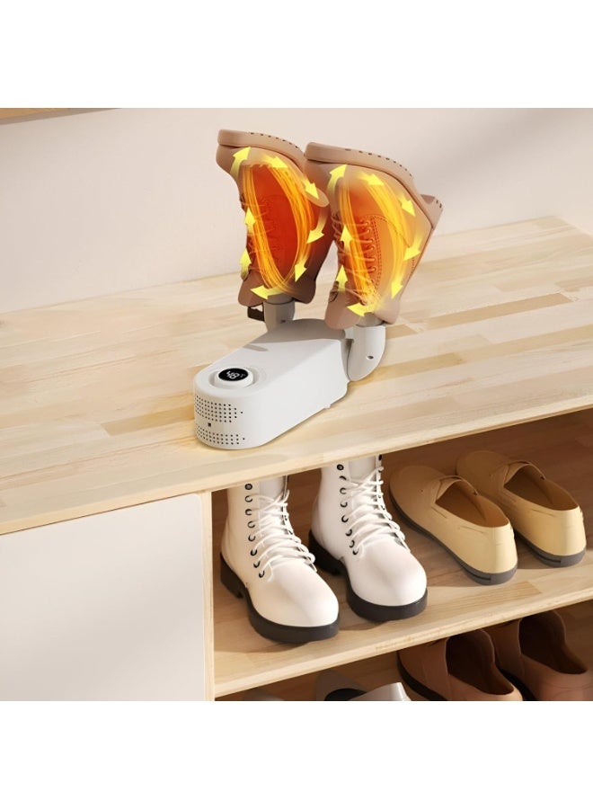 مجفف أحذية كهربائي محمول - مجفف أحذية وقفازات صغير الحجم وقابل للطي للسفر مع درجة حرارة ومؤقت قابلين للتعديل - تجفيف سريع وآمن للأحذية المبللة وأحذية التزلج والأحذية الرياضية والقفازات - تصميم خفيف الوزن للاستخدام المنزلي أو أثناء التنقل - Image 5