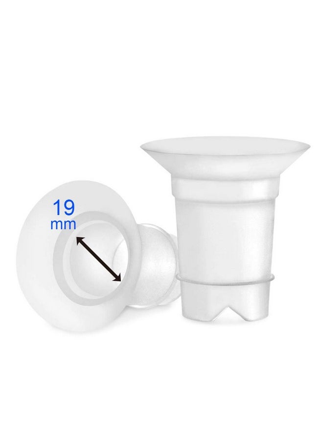 Maymom Maymom Flange Inserts 19 mm for Medela, Spectra 24 mm Shields/Flanges, Momcozy/Willow Wearable Cup. Compatible with Medela Freestyle, Harmony to Reduce 24mm Nipple Tunnel Down to 19 mm; 2pc/Each  - Image 1