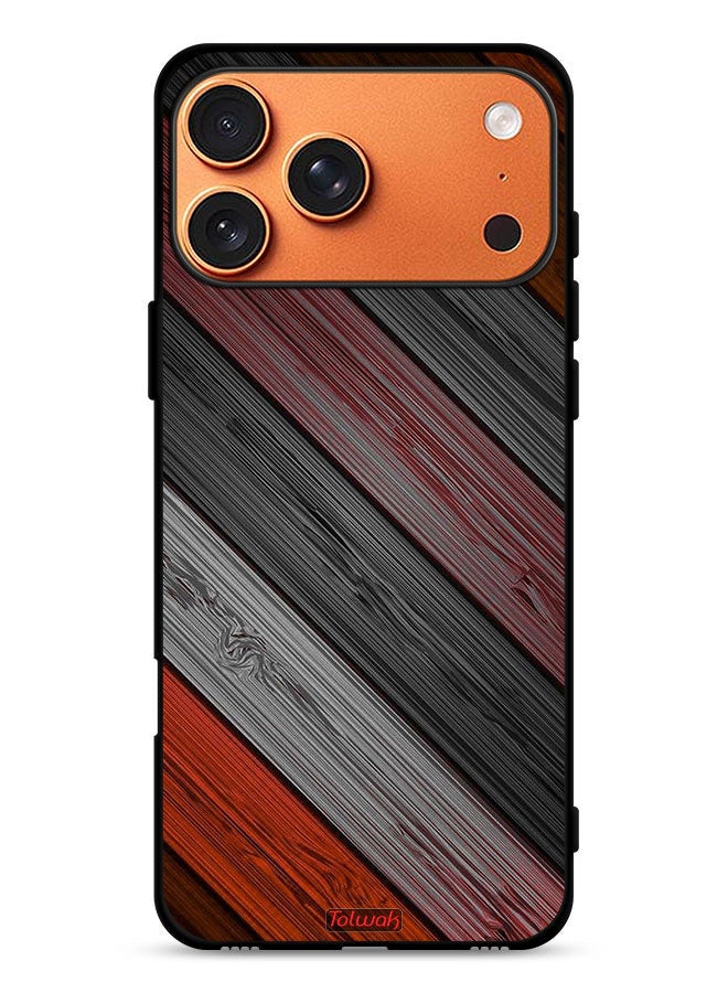 Tolwak Apple iPhone 17 Pro Max Protective Case Cover Colored Wooden Pattern - Image 1