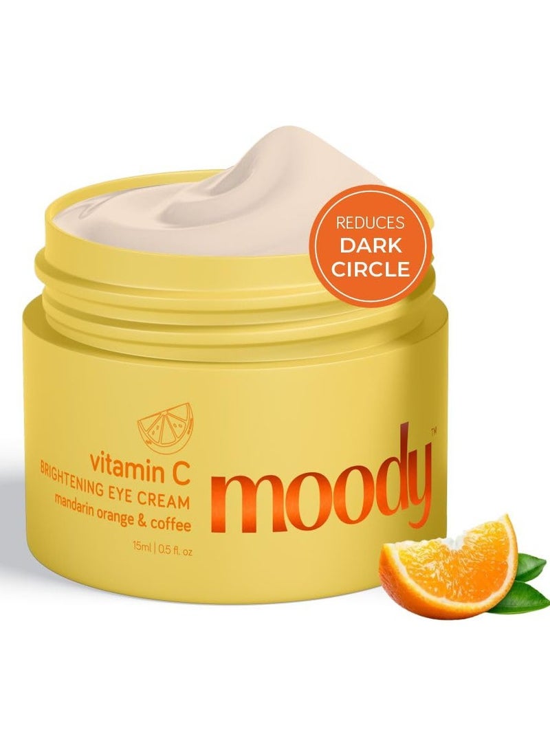  مودي كريم تفتيح البشرة تحت العينين بفيتامين C مع النياسيناميد والكافيين للهالات السوداء والانتفاخات والخطوط الدقيقة | 94% من المستخدمين رأوا تقليل الهالات السوداء | نباتي 100% - للنساء والرجال - Image 1