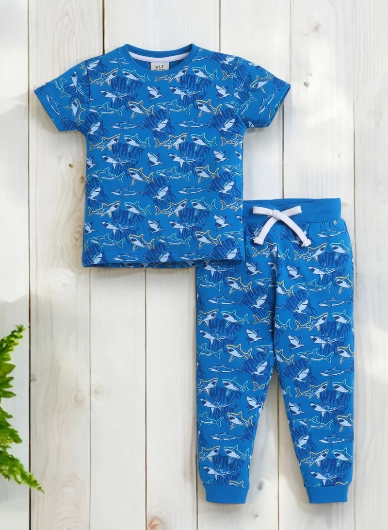 victor and jane Victor and Jane - All-Over Printed T-shirt and Pyjama Set