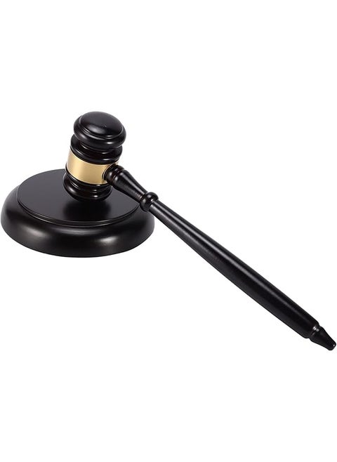 Wooden judge's gavel auction hammer with sound block for attorney judge auction handwork