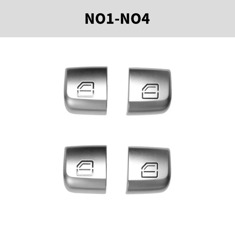 Window Switch Button Covers Replacement For Mercedes Benz C GLC Class W205 W213 2015-2023,W253 GLC Class 2016-2022, Window Control Power Push Button Cover - Image 3