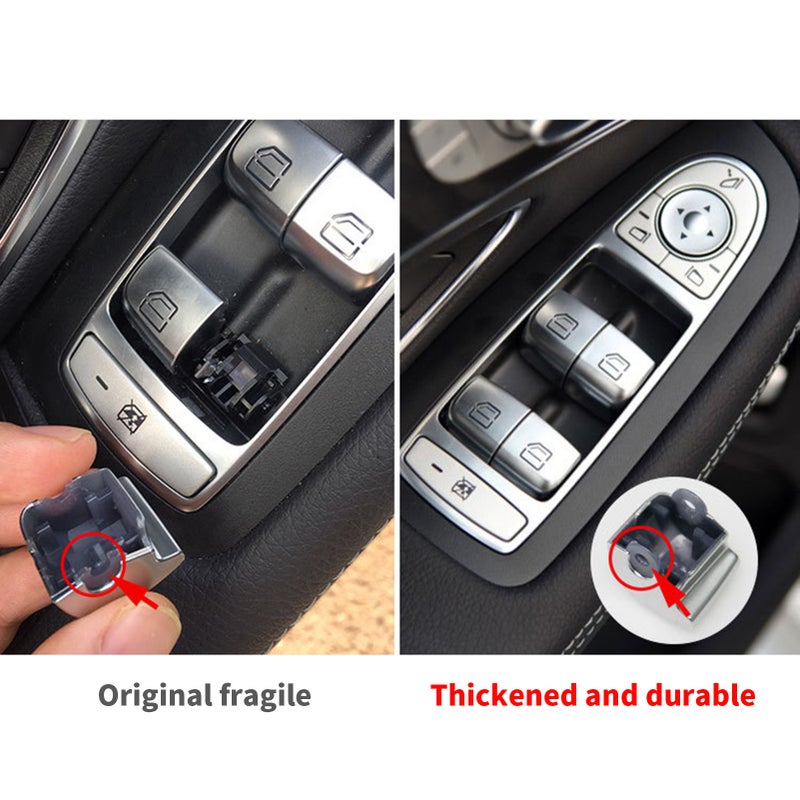Window Switch Button Covers Replacement For Mercedes Benz C GLC Class W205 W213 2015-2023,W253 GLC Class 2016-2022, Window Control Power Push Button Cover - Image 4