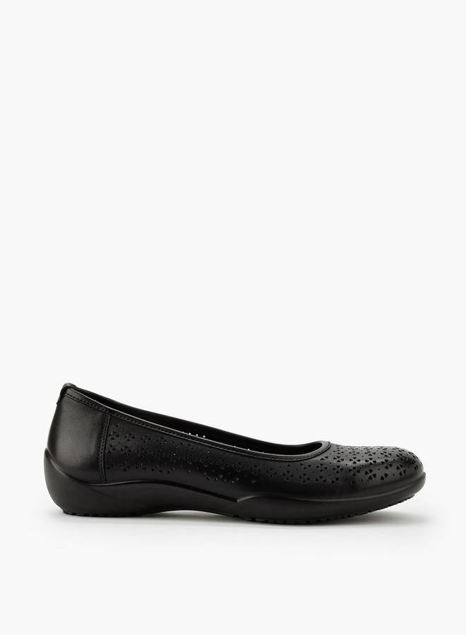 Le Confort Women Cutwork Leather Ballerina Shoes - Image 1