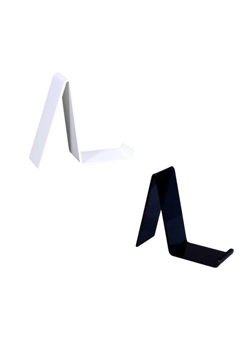 AJ LITE AJ Lite Acrylic Shoe Display Stand for Shop Milky White12 Smoky Black12 24PcsFootwear Display Stand  - Image 1