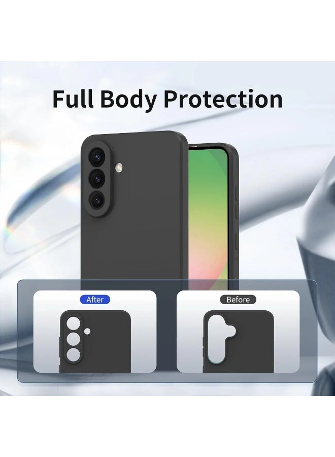 BORTONY Samsung galaxy A56 Case Cover Liquid Silicone Case With 2-Pack Screen Protector Silky-Soft Touch Full-Body Protective Phone Case for Samsung A56 6.7-inch - Image 3