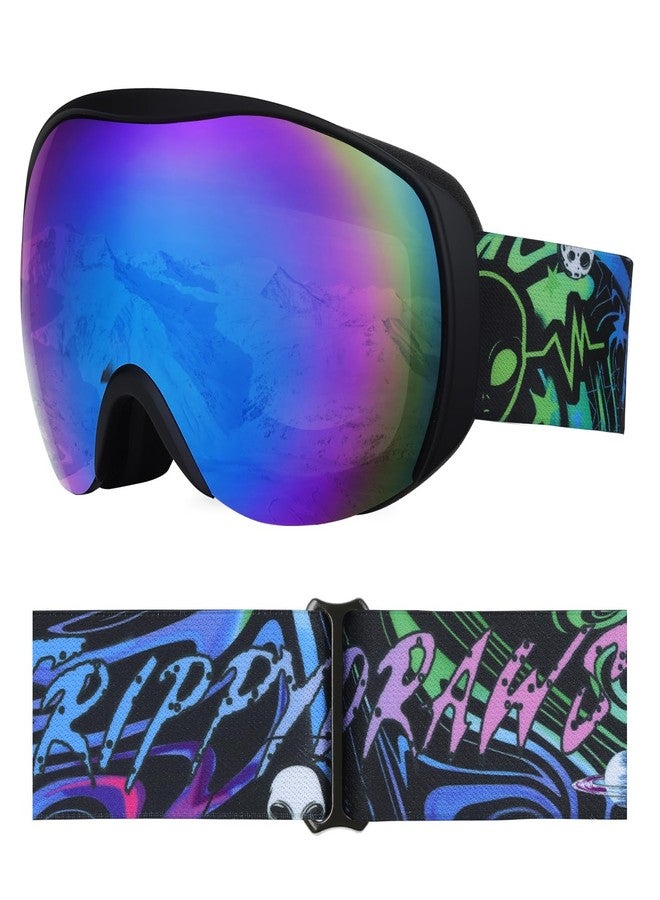 YooxArmor OTG Kids Ski Goggles,Anti fog Skiing Snowboard Goggles with Double Lenses for Children 6-14 Years,100% UV 400 Protection for Boys Girls,Helmet Compatible - Image 1